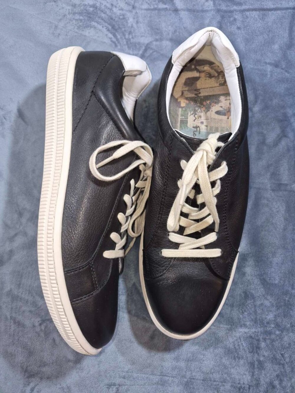 Gully Labs "Syntax" Black Leather Low-Top Sneakers - Size 8.5